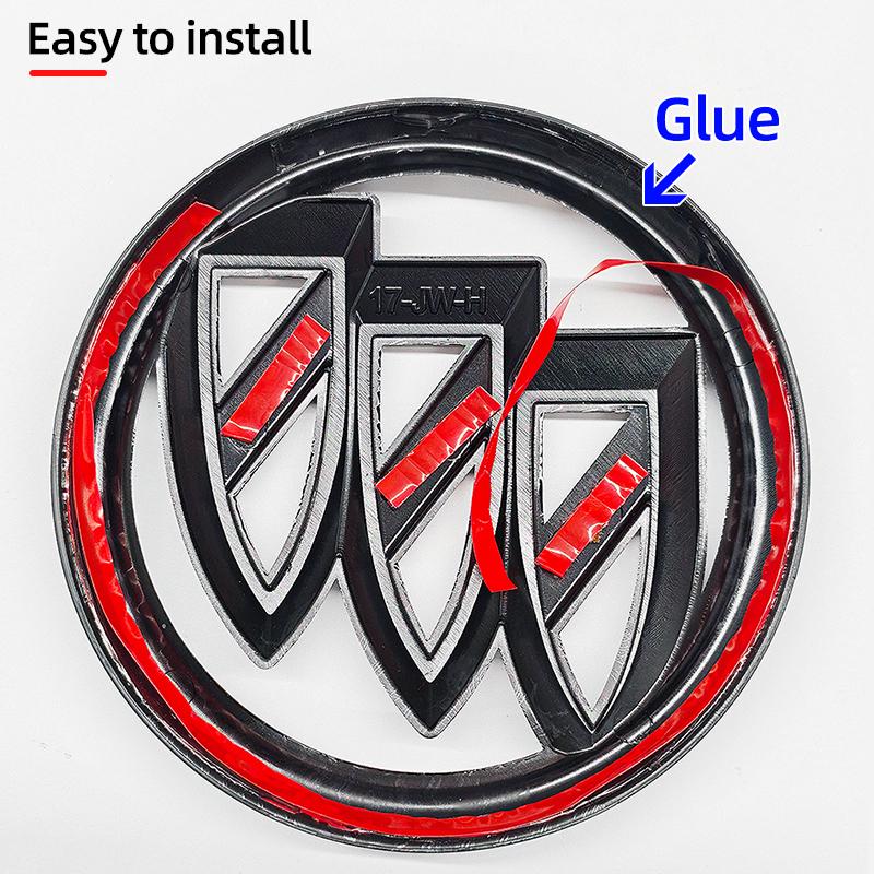 2pcs 3D ABS Car Front Grille Rear Trunk Logo Emblem Sticker For Buick Excelle GT Envision LaCrosse Regal Verano GL6 Badge