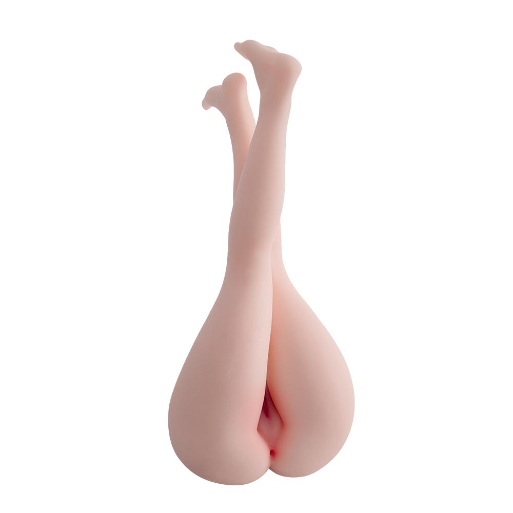 49cm Pánská Mini Sexuální Panenka Polovina Těla Dlouhé Nohy Pocit Skutečné Kůže Nahá Opálená Masturbační Kalíšek Erotická Sexuální Hračka pro Dospělé