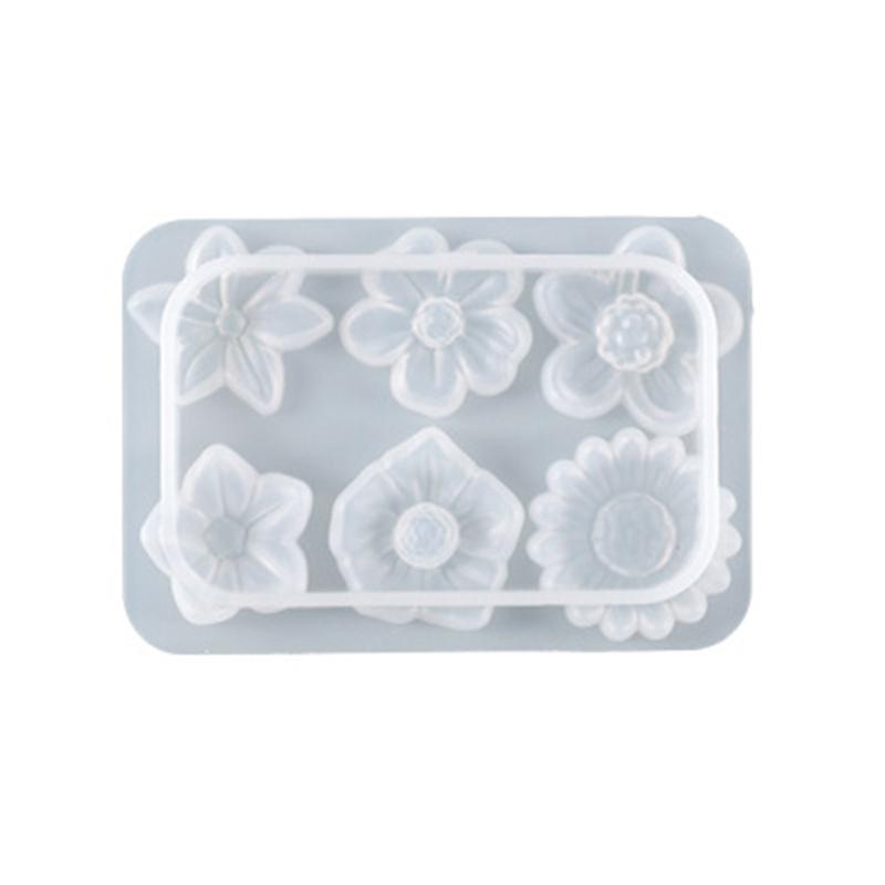 Various Flowers Shape Patch Ornaments Silicone Mold Epoxy Resin Casting Jewelry Tool Making Diy Craft Home Decorations