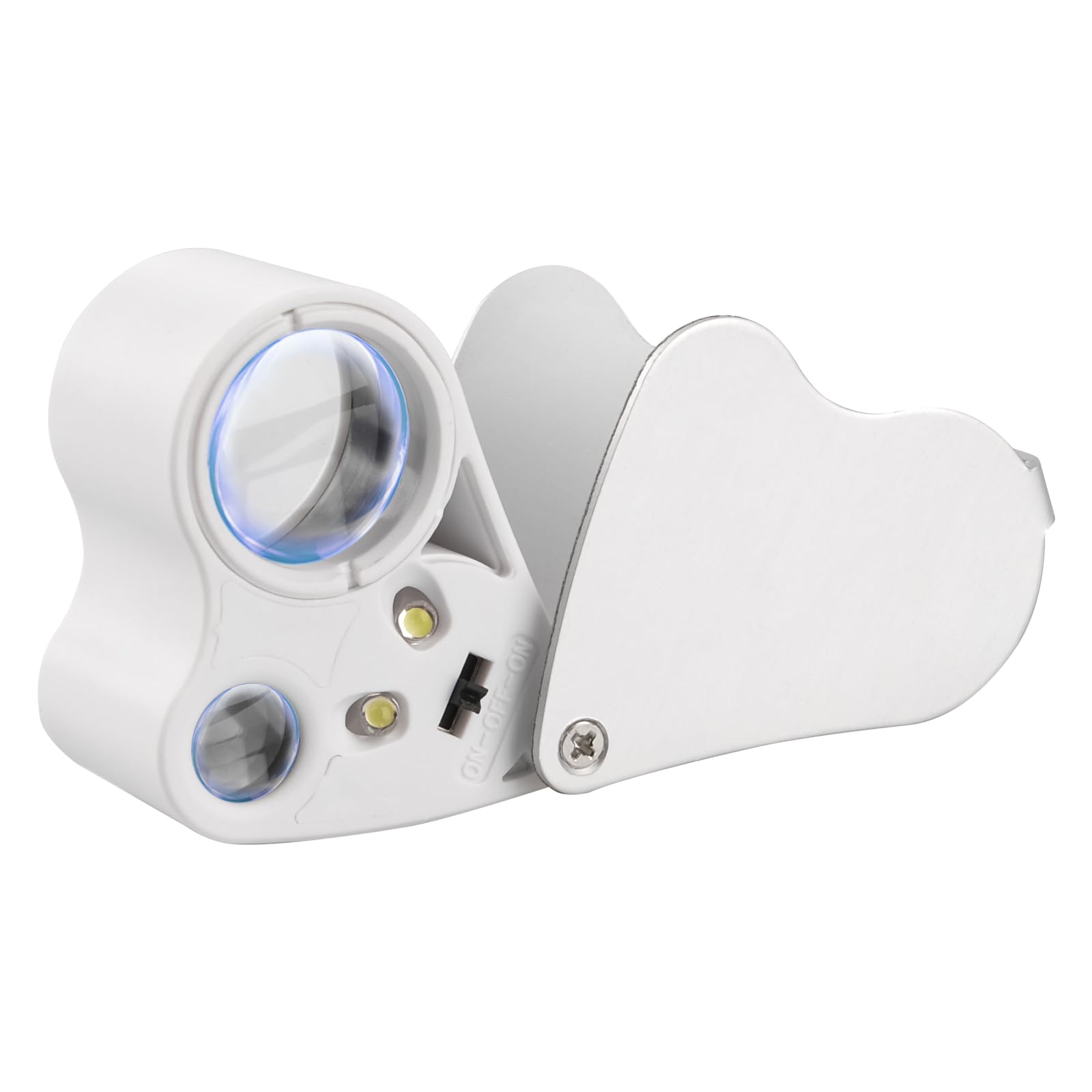 

Лупа з лінзами 2 типів зі світлодіодною складною лупою для ювелірних виробів. Портативна лупа для механічних рослин. Портативна ювелірна лупа для комах із футляром для зберігання [30x &