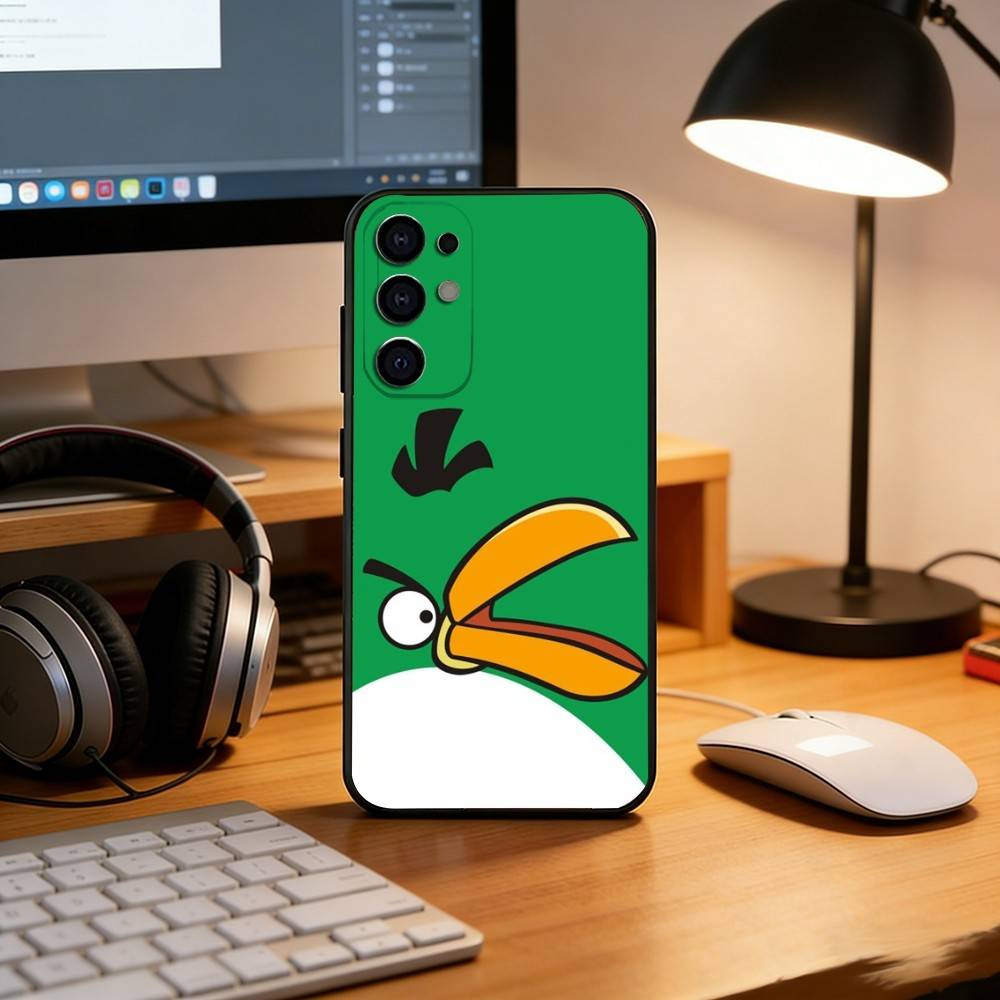 Funny Cartoon A-Angry B-Birds Phone Case For Samsung S25,S24,S21,S22,S23,S30,Ultra,S20,Plus,Fe,Soft Silicone Black Cover
