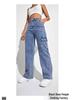High-Waisted Multi-Pocket Wide Leg Denim Cargo Pants - 2025 Trendy Style