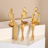 Vilead Set of 3 Abstract Figurines Nordic The Thinker Modern Art Sculpture Office Desk Bookshelf Decoration Accessories Home Bar