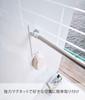Yamazaki Magnetic Bathroom Clothes Drying Pole Holder (Set of 2), Tower, White, Approx. 6 X 3.5 X 23 Cm, for Bathroom Drying and Indoor Drying,