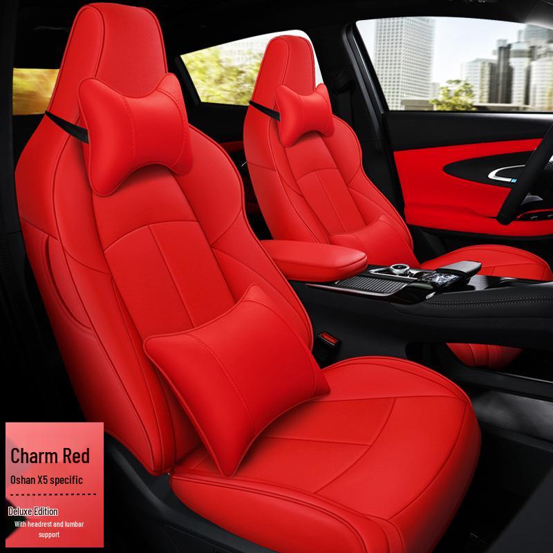 Oshan X5 Four Seasons Universal Leather Seat Cushion - Full Surround for Five Seats