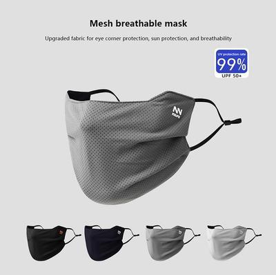 Sonnenschutz Gesichtsmaske für Männer Wiederverwendbar Atmungsaktiv UV Gesichtsschild Einfarbig Waschbare Gesichtsmaske Sommer Radfahren Gesichtsmaske