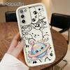 Phone Case: 2D flat, suitable for Samsung Galaxy A34 A35 M05 M06 S20 S22 S21 FE Plus 5G protective cases, cartoon rainbow planet, perfect Christmas an