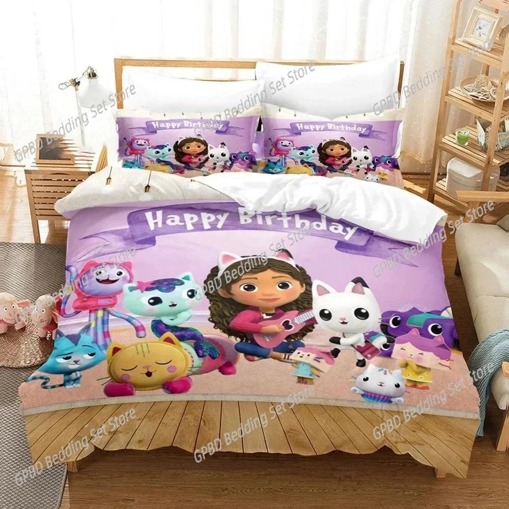 Gaby Dolhouse Beding Set For Bedrom Soft Modern Bedspreads Comefortable Children Kids Soft Duvet Cover Comfortable Quilt Cover And Pilowcase