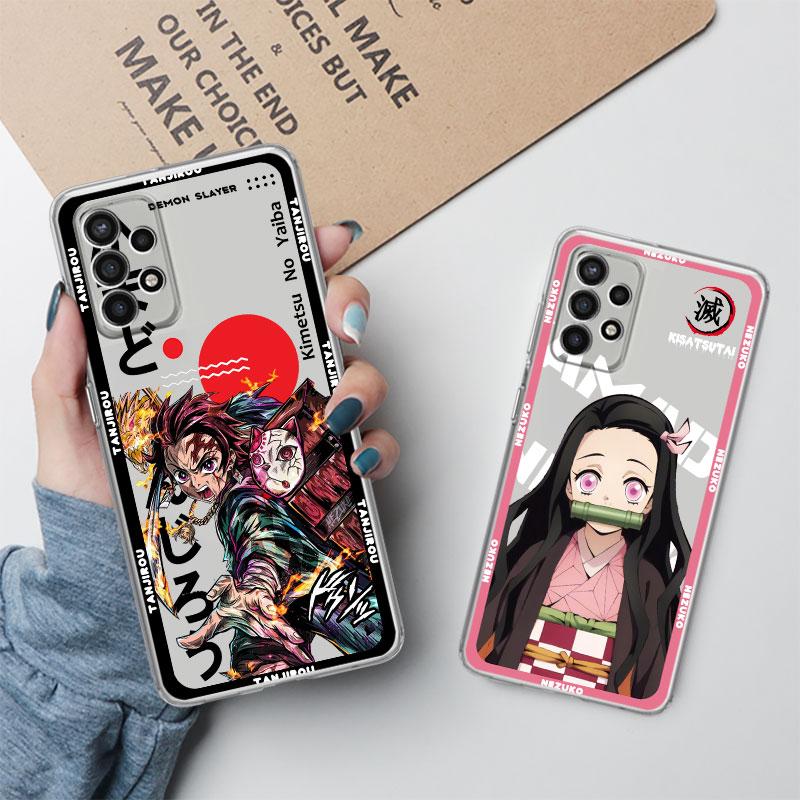 Demon Slayer Cute Clear Case For Samsung Galaxy A52 A12 A51 A32 A21s A71 A32 A22 50 A70 A31 A72 5G Phone Cover