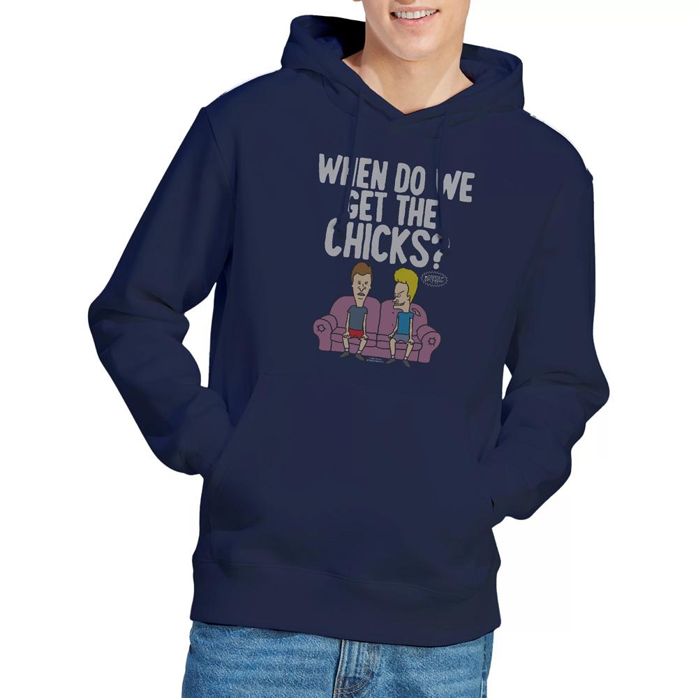 Beavis & Butthead Mens When Do We Get The Chicks? Hoodie