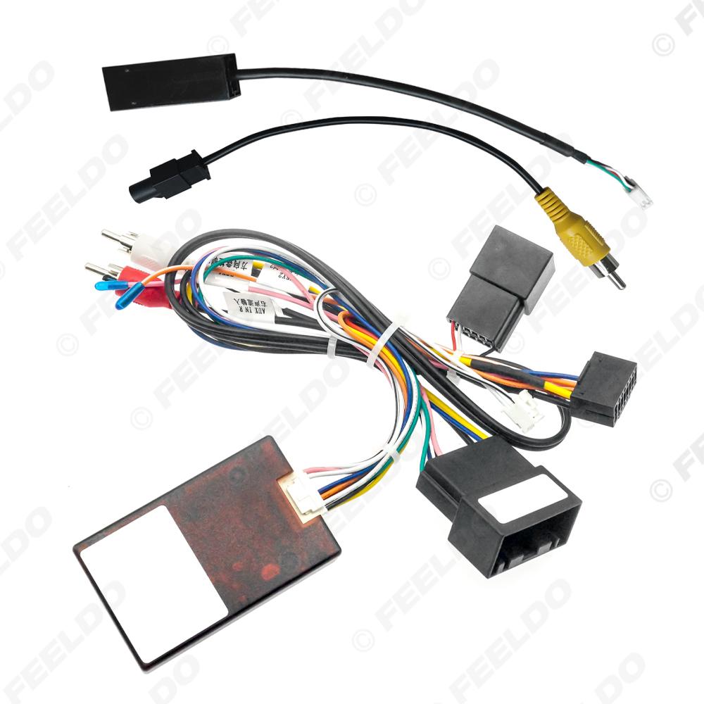 Car Audio 16pin Wiring Harness Wire Cable with Cabus Box for Landrover Discovery/Rangerover Stereo Installation Wire Adapter (as the picture,7626-AB)