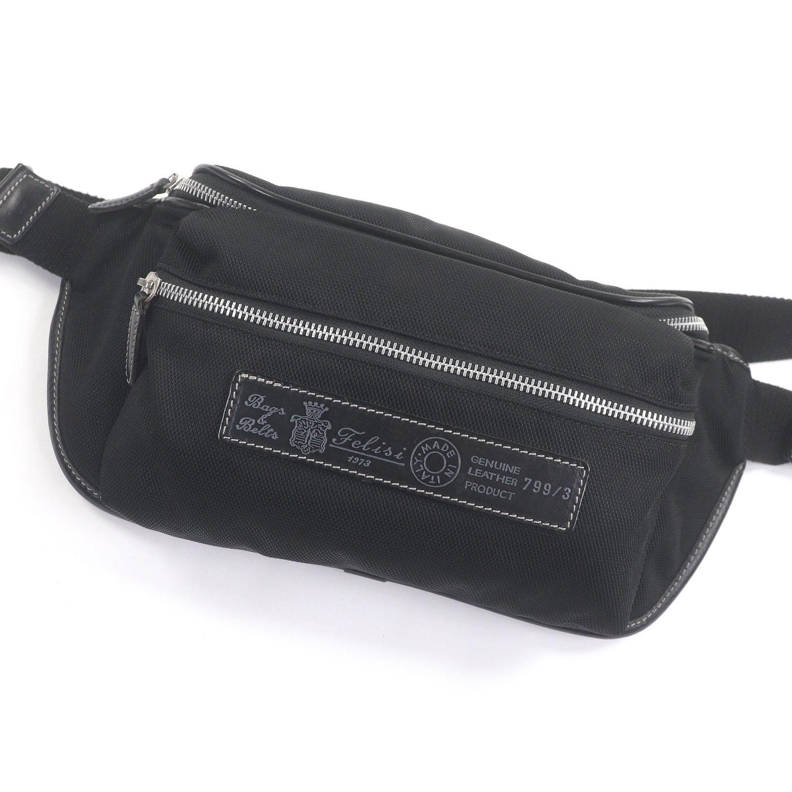 Отличная поясная сумка Felisi сумка-слинг черная кожа Вагетта мужская 799/3 Б/у