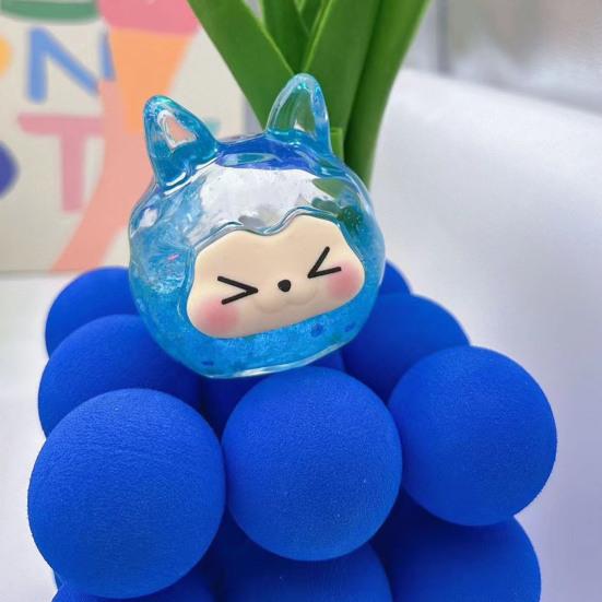 Cartoon Animal Quicksand Figurine Glitter Sequins Liquid Filled Animal Statue Sculpture Home Office Desktop Bookshelf Decoration Ornament Festival