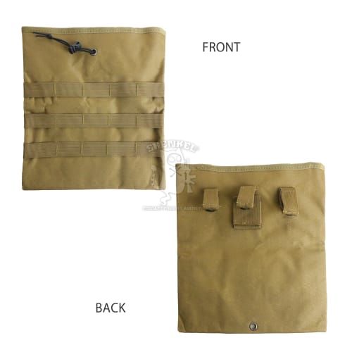 SHENKEL Drop Magazine Dump Pouch, MOLLE Compatible, High-Strength Nylon, Tan