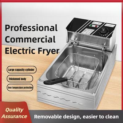 Large Capacity Commercial Electric Fryer Intelligent Constant Temperature French Fries Machine Desktop Multifunctional Oil Fryer