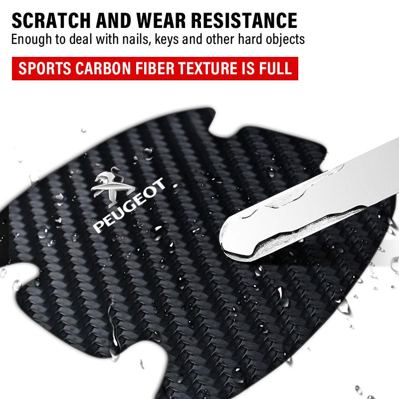 4PCS Car Door Handle Protection 3D Sticker Car Styling For Mercedes-Benz AMG C500 C200 C300 B C E GLA CLA GLK GL ML GLE W204 W205 W203 W211 W212 W213