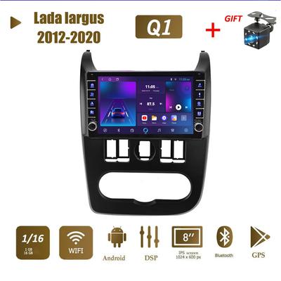 Reproductor de vídeo multimedia con radio para coche Android 2 Din para Lada Largus 2012-2020 con botón y navegación GPS, audio 1+16 GB
