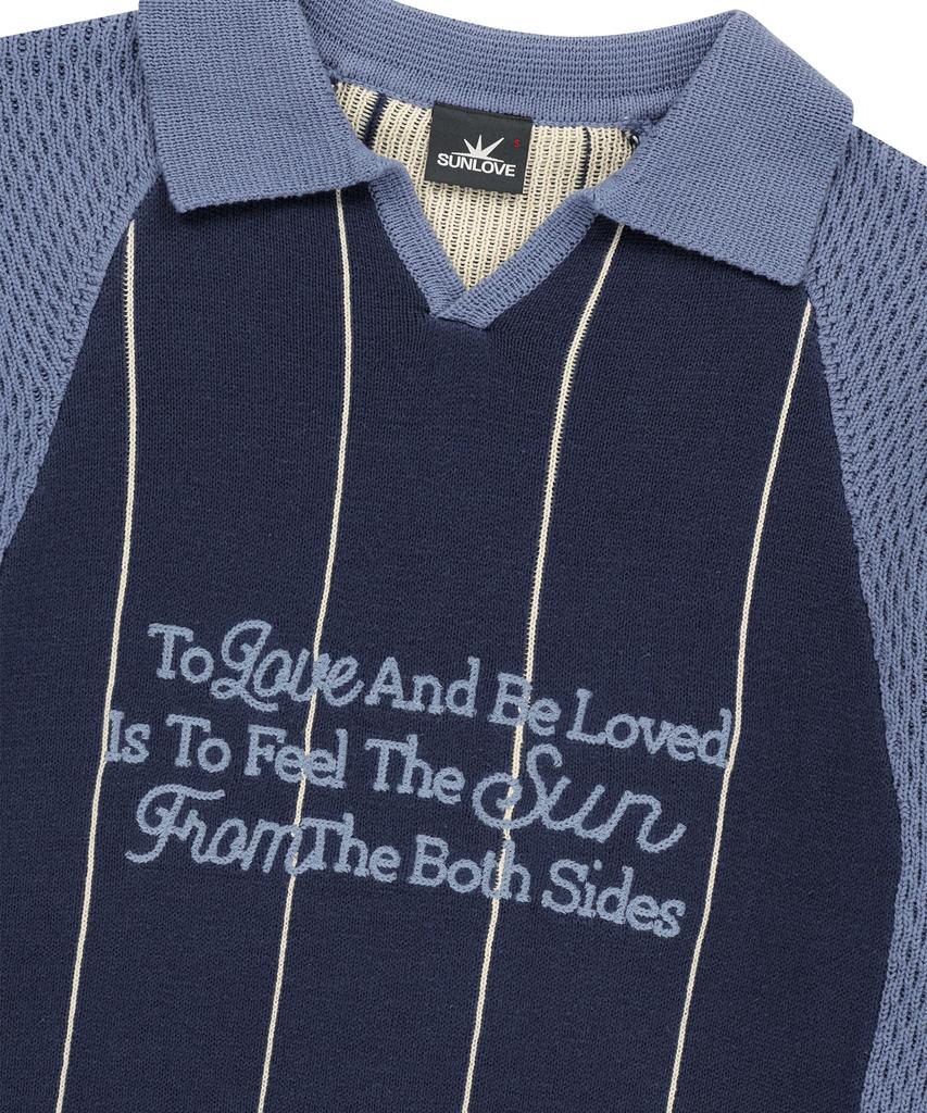 Sun Love Script Knit Jersey Navy