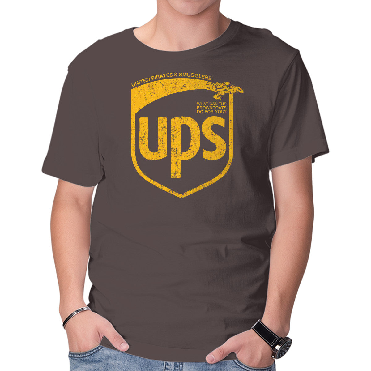 Unisex Crew Neck T-Shirt United Pirates and Smugglers Graphic Short Sleeve Casual Tee L