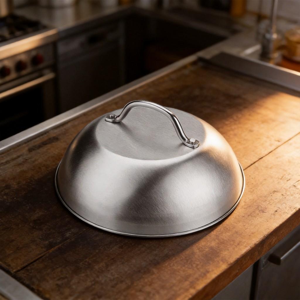 Stainless Steel Grill Cover For Steak And Burgers With Heat Resistant Design For Home And Outdoor Cooking