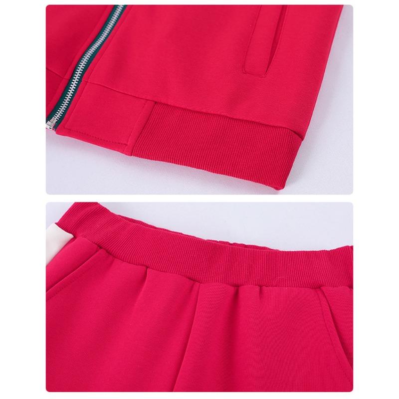 Fashion Colorblock Open Cardigan Women Two Piece Sport Set Slim Fit Long Sleeve Casual Activewear Korean Style Workout Suit