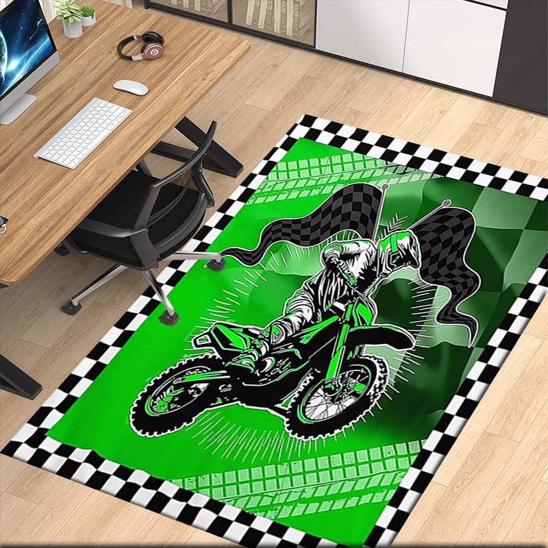 off-road motorcycles Printed Carpet, for Office Chair Living Room Bedroom Kitchen Room Decor Gifts.