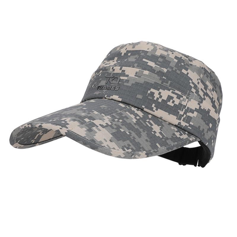 Outdoor Camouflage Baseball Cap With Large Brim Sun Protection For Fishing Hiking