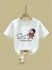 2025 Summer Apricot Pure Cotton Short-Sleeved T-Shirt for Girls and Boys