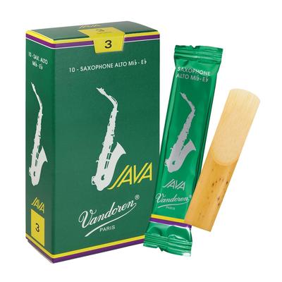 Vandoren Java Alto Saxophone Hardness 3 of Reeds, (Pack 10)