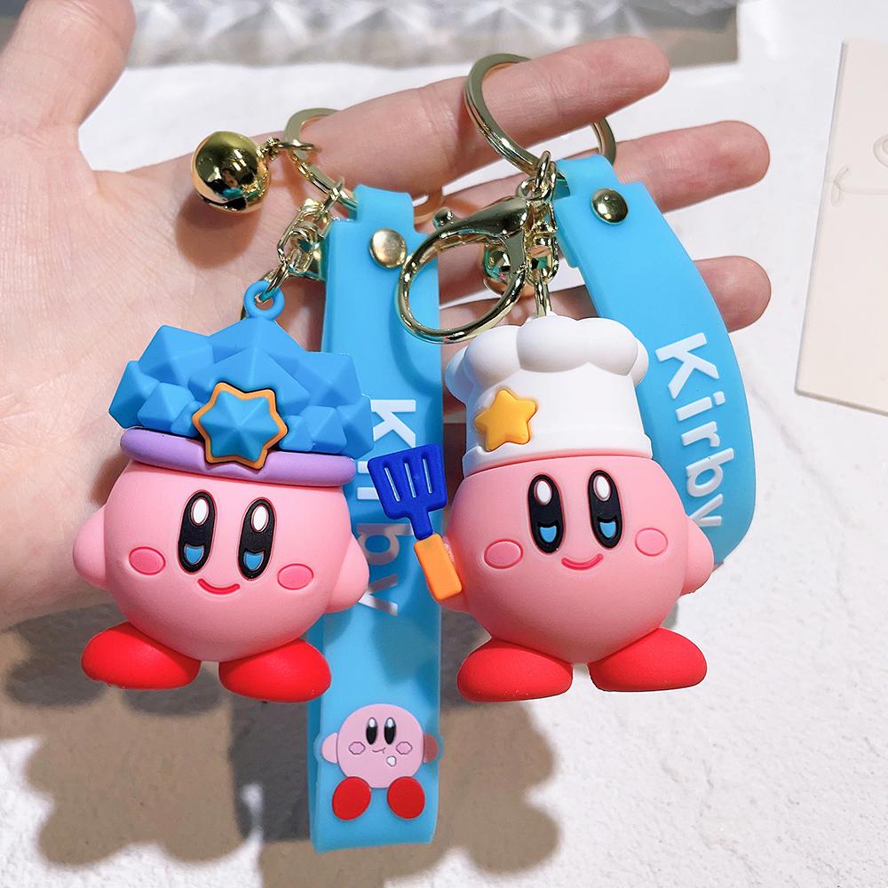 8 Styles Kirby Cartoon Keychains For Bag Car Key Chains Gift Decoration Accessories Anime Merchandise Action Figure
