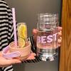 Pc Water Cup For Women With Straw For Office And Home Use