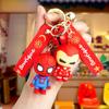 Adorable Marvel Cartoon Spiderman Couple Keychain Rubber Key Accessories