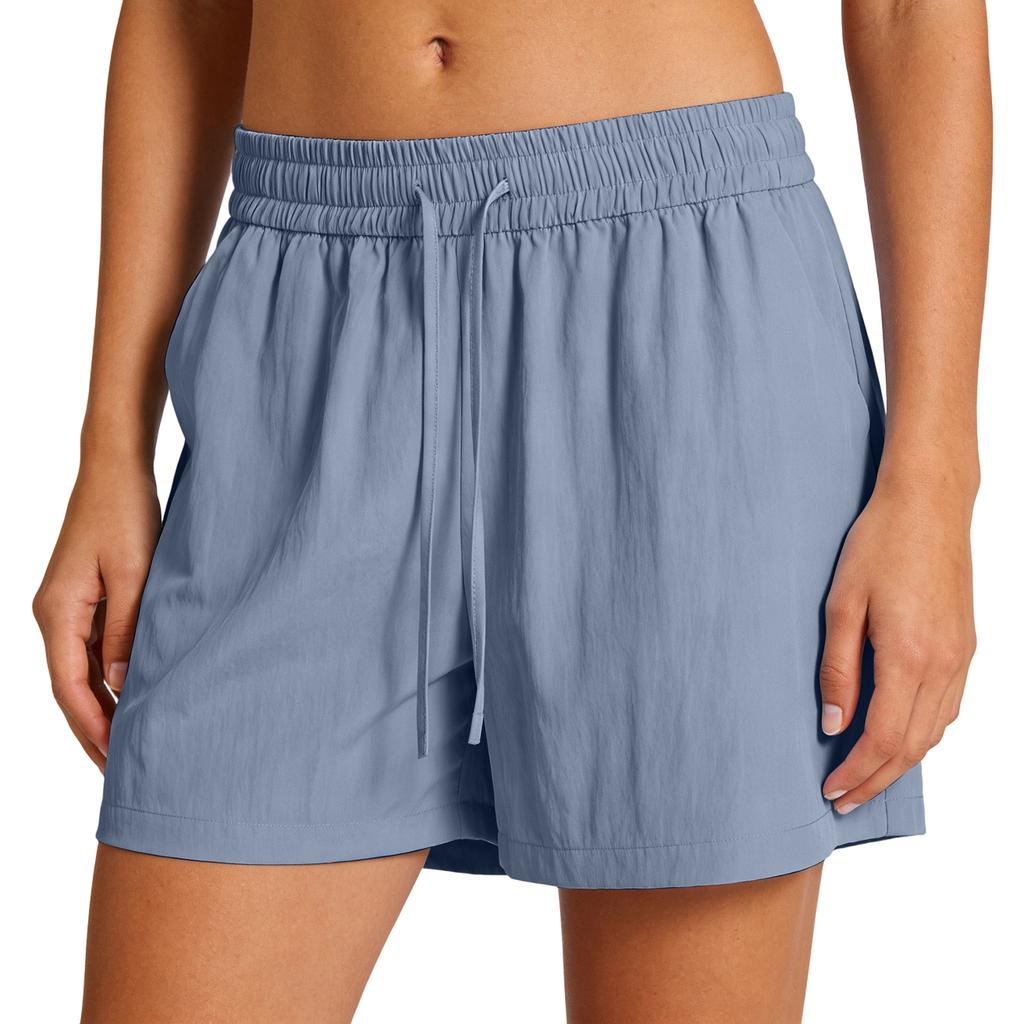 Women’s Relaxed Fit Elastic Waist Shorts with Drawstring Casual Lightweight Soft Fabric Loose Fit Design for Everyday Wear