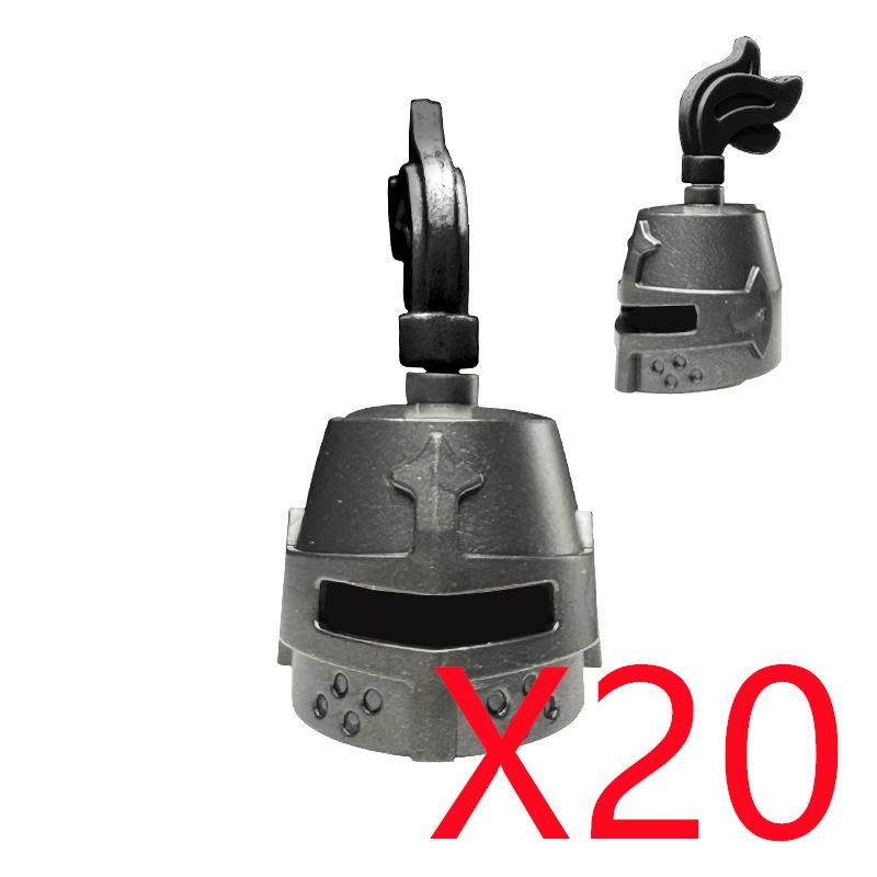 MOC Medieval Soldier Shoulder Armor Building Blocks Knight Figure Wearing Part Accessories Helmet Wings Weapon DIY Toy Gift K001