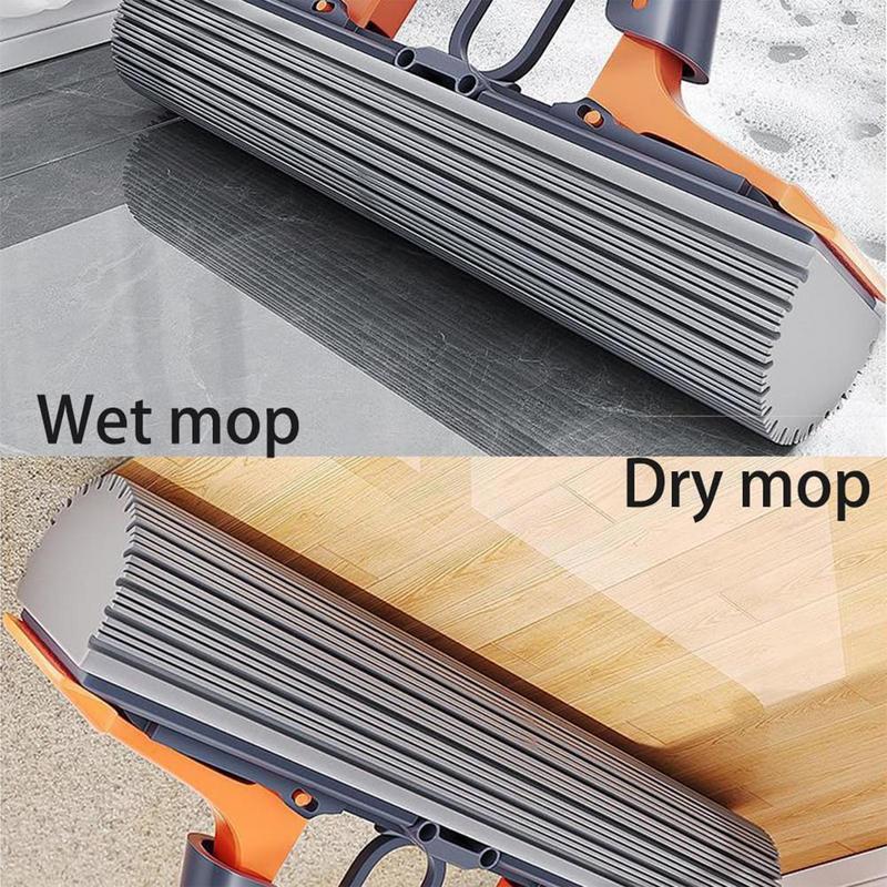 Floor Roller Mop Adjustable Handle Floor Roller Mop In PVA Sponge Efficient Cleaning Absorbent Sponge Mop For Hardwood Tile