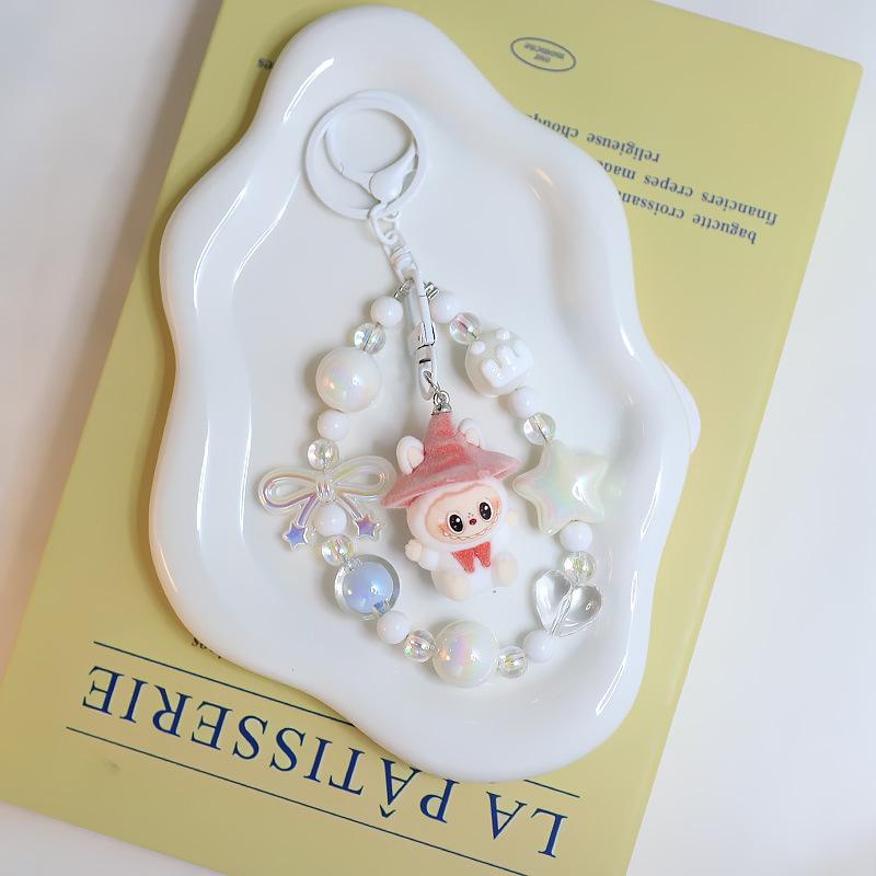 Cute Flocking Leader Keychain Doll Pendant Cartoon Cute Grain Bag Chain Pendant Gift