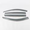 3D Stainless Steel Bright Strip Rain Guard with Adhesive (Set of 4)