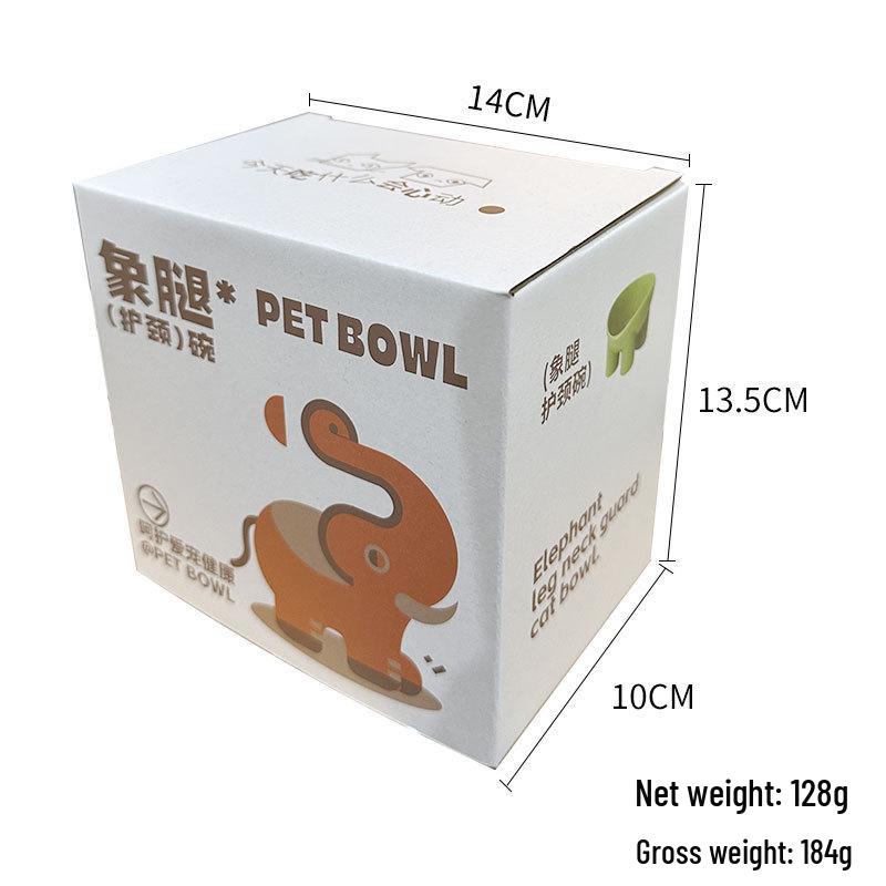 Elevated Oblique Cat and Dog Bowl with Anti-Tip Design – Protects Pet's Cervical Spine