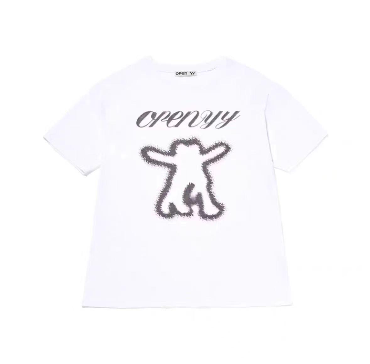 

Unisex Graffiti Print Streetwear Loose Short Sleeve T-Shirt Medium білий