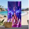 Kpop Demon Hunters Printed Beach Towel, Large Absorbent Quick Dry Towel for Summer Outdoor Swimming