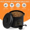 Hundmatförvaringshink Stor kapacitet Lufttät Fuktsäker Metallfoderbehållare Tank med Skopa och Handtag