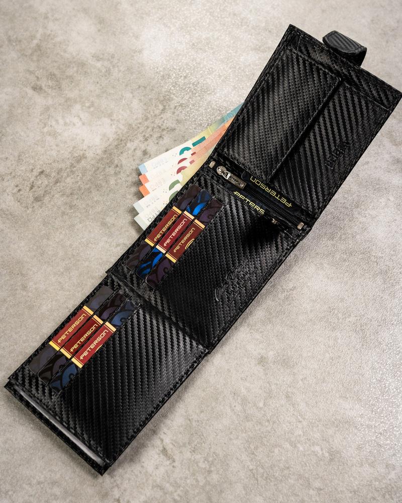 Pánská karbonová sada s peněženkou a klíčenkou - Peterson