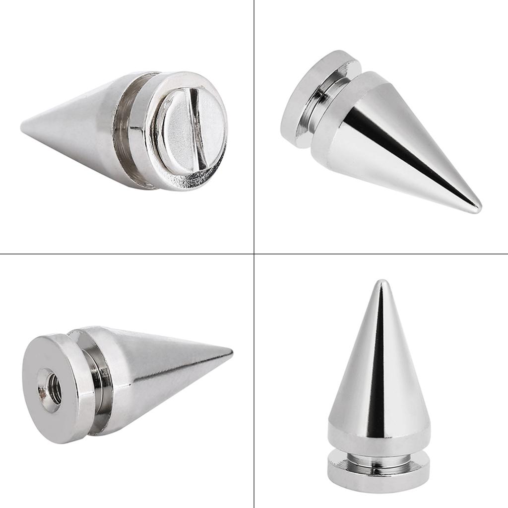 20 Pieces 10x20mm Silver Metal Studs Rivets Tips with Tree Shape Design for Bags Shoes Jackets Decoration