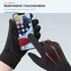 Unisex Winter Cycling Gloves Fleece Lined Touch‑Screen Flip‑Top Half‑Finger 2‑Finger Exposed Anti‑Slip Warm Gloves for Driving Biking Outdoor Sports