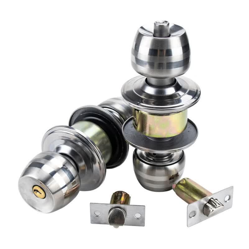 Haisidick Stainless Steel Bedroom Ball Door Lock with Key