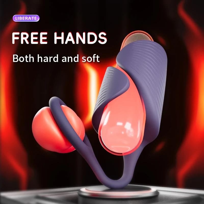 Glans Stimulator Massager Penis Delay Exerciser Adjustable Male Masturbator Vibration Equipment Sex Toys Adult Goods For Men