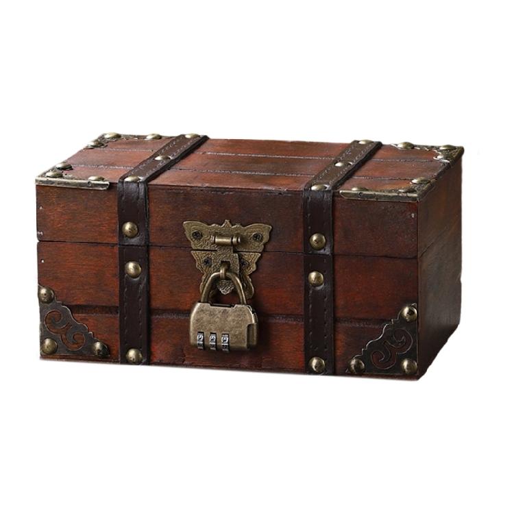 Multipurpose Decorative Jewelry Box With Compartment Dividers Safe Key Lock Wood Storage Cabinet