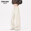 TonLion Women's Casual High-Waisted Straight-Leg Wide-Leg Pants