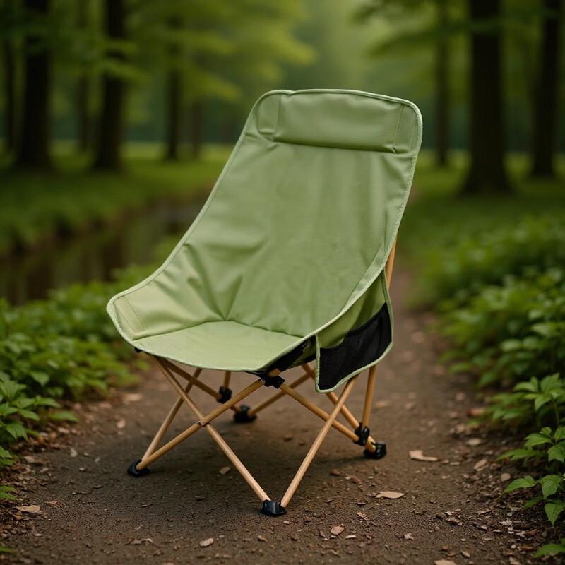 OLOMM Folding High-Back Moon Camping Chair