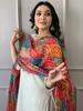 Indian Bollywood Cotton Schiffle Chikankari Kurti Set Women Designer Salwar Kameez Dress